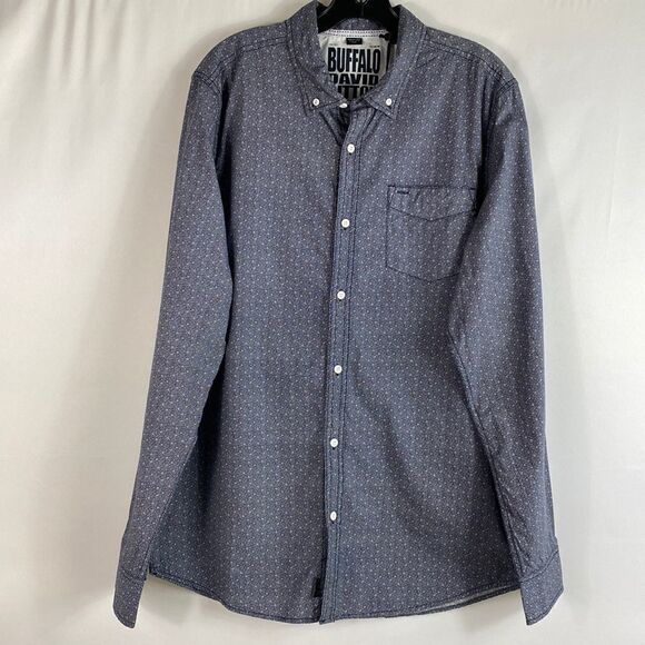 Buffalo David Bitton Sambers 100% cotton floral button down shirt size L - Picture 1 of 7